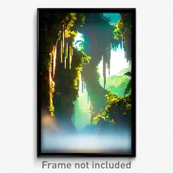 Pixel Art Poster - Perfect Jungle (8 Bit Psychedelic Trippy Video Game Print)