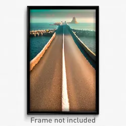 Pixel Art Poster - Perfect Causeway (8 Bit Psychedelic Trippy Video Game Print)