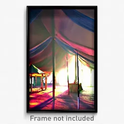 Pixel Art Poster - Stained Tent (8 Bit Psychedelic Trippy Video Game Print)