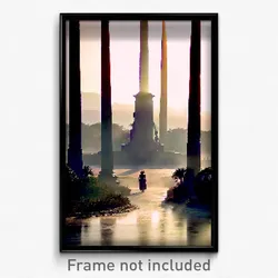 Pixel Art Poster - Wicked Savannah (8 Bit Psychedelic Trippy Video Game Print)