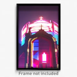 Pixel Art Poster - Novel Kingdom (8 Bit Psychedelic Trippy Video Game Print)