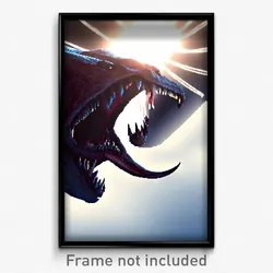 Pixel Art Poster - Realistic Maw (8 Bit Psychedelic Trippy Video Game Print)