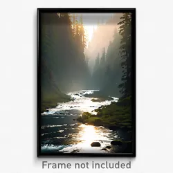 Pixel Art Poster - Gargantuan Brook (8 Bit Psychedelic Trippy Video Game Print)