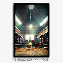 Pixel Art Poster - Giant Coop (8 Bit Psychedelic Trippy Weird Video Game Print)