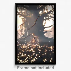 Pixel Art Poster - Brisk Rookery (8 Bit Psychedelic Trippy Video Game Print)
