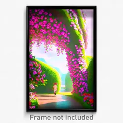 Pixel Art Poster - Flowery Warren (8 Bit Psychedelic Trippy Video Game Print)