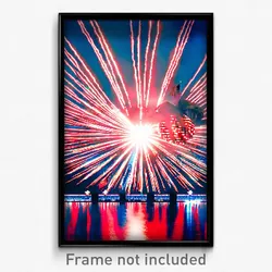 Pixel Art Poster - Grand Fourth Of July (8 Bit Psychedelic Video Game Print)