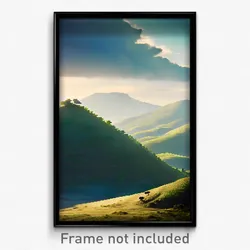 Pixel Art Poster - Stupendous Hills (8 Bit Psychedelic Trippy Video Game Print)
