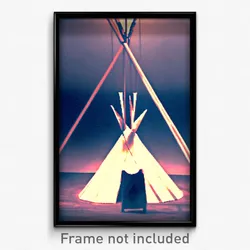 Pixel Art Poster - Muted Wigwam (8 Bit Psychedelic Trippy Video Game Print)