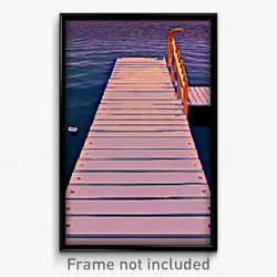 Pixel Art Poster - Humble Dock (8 Bit Psychedelic Trippy Weird Video Game Print)