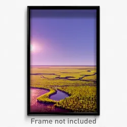 Pixel Art Poster - Gracious Flood Plain (8 Bit Psychedelic Video Game Print)