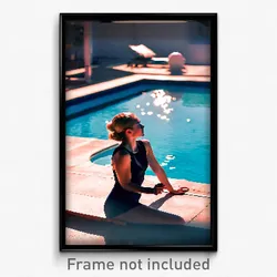 Pixel Art Poster - Modest Pool (8 Bit Psychedelic Trippy Weird Video Game Print)