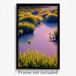 Pixel Art Poster - All Over The Place Wetland (8 Bit Video Game Print)