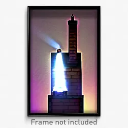 Pixel Art Poster - Acidic Chimney (8 Bit Psychedelic Trippy Video Game Print)