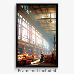 Pixel Art Poster - Immaculate Marketplace (8 Bit Psychedelic Video Game Print)