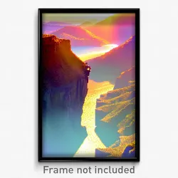 Pixel Art Poster - Vast Bluff (8 Bit Psychedelic Trippy Weird Video Game Print)