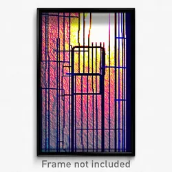 Pixel Art Poster - Wire Frame Glitchy Drying Rack (8 Bit Video Game Print)