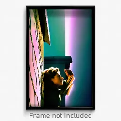 Pixel Art Poster - Thoughtful Gutter (8 Bit Psychedelic Trippy Video Game Print)