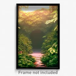 Pixel Art Poster - Dense Hideaway (8 Bit Psychedelic Trippy Video Game Print)
