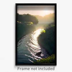 Pixel Art Poster - Flickering Ditch (8 Bit Psychedelic Trippy Video Game Print)