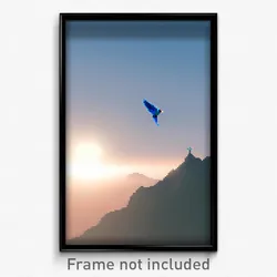 Pixel Art Poster - Flying Notch (8 Bit Psychedelic Trippy Video Game Print)