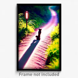 Pixel Art Poster - Vibrating Trail (8 Bit Psychedelic Trippy Video Game Print)