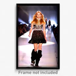 Pixel Art Poster - Outrageous Catwalk (8 Bit Psychedelic Video Game Print)