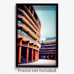 Pixel Art Poster - Unusual Barbican (8 Bit Psychedelic Trippy Video Game Print)