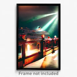 Pixel Art Poster - Haunted Cruise (8 Bit Psychedelic Trippy Video Game Print)