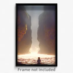 Pixel Art Poster - Uneven Abyss (8 Bit Psychedelic Trippy Video Game Print)