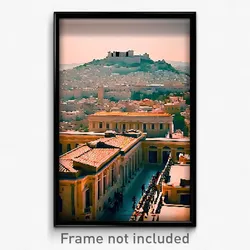 Pixel Art Poster - Admired Acropolis (8 Bit Psychedelic Trippy Video Game Print)