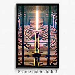 Pixel Art Poster - Lavish Labyrinth (8 Bit Psychedelic Trippy Video Game Print)
