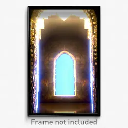 Pixel Art Poster - Cavernous Window (8 Bit Psychedelic Trippy Video Game Print)