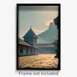 Pixel Art Poster - Subtle Monastery (8 Bit Psychedelic Trippy Video Game Print)