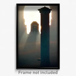 Pixel Art Poster - Mysterious Post (8 Bit Psychedelic Trippy Video Game Print)