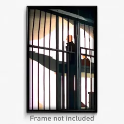 Pixel Art Poster - Agile Jail (8 Bit Psychedelic Trippy Weird Video Game Print)