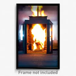 Pixel Art Poster - Lovely Furnace (8 Bit Psychedelic Trippy Video Game Print)