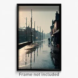 Pixel Art Poster - Damp Thoroughfare (8 Bit Psychedelic Trippy Video Game Print)