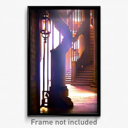 Pixel Art Poster - Enchanting Stair (8 Bit Psychedelic Trippy Video Game Print)