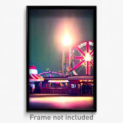 Pixel Art Poster - Hidden Fairground (8 Bit Psychedelic Trippy Video Game Print)