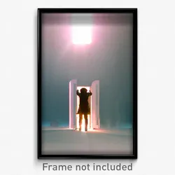 Pixel Art Poster - Thin Opening (8 Bit Psychedelic Trippy Video Game Print)