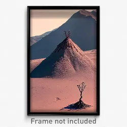 Pixel Art Poster - Barren Cone (8 Bit Psychedelic Trippy Weird Video Game Print)