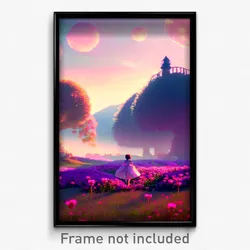 Pixel Art Poster - Sweet Dreamscape (8 Bit Psychedelic Trippy Video Game Print)