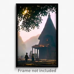 Pixel Art Poster - Pretty Hovel (8 Bit Psychedelic Trippy Video Game Print)