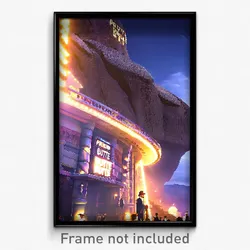 Pixel Art Poster - Prestigious Butte (8 Bit Psychedelic Trippy Video Game Print)