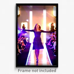 Pixel Art Poster - Energetic Catwalk (8 Bit Psychedelic Trippy Video Game Print)