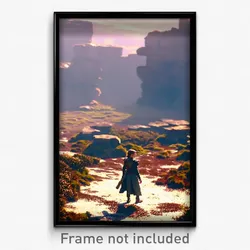 Pixel Art Poster - Worn Moor (8 Bit Psychedelic Trippy Weird Video Game Print)