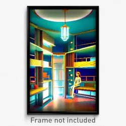 Pixel Art Poster - Imaginative Flats (8 Bit Psychedelic Trippy Video Game Print)