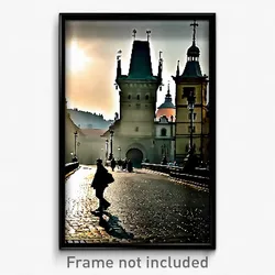 Pixel Art Poster - Silent Prague (8 Bit Psychedelic Trippy Video Game Print)