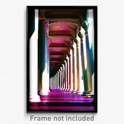 Pixel Art Poster - Unique Colonnade (8 Bit Psychedelic Trippy Video Game Print)